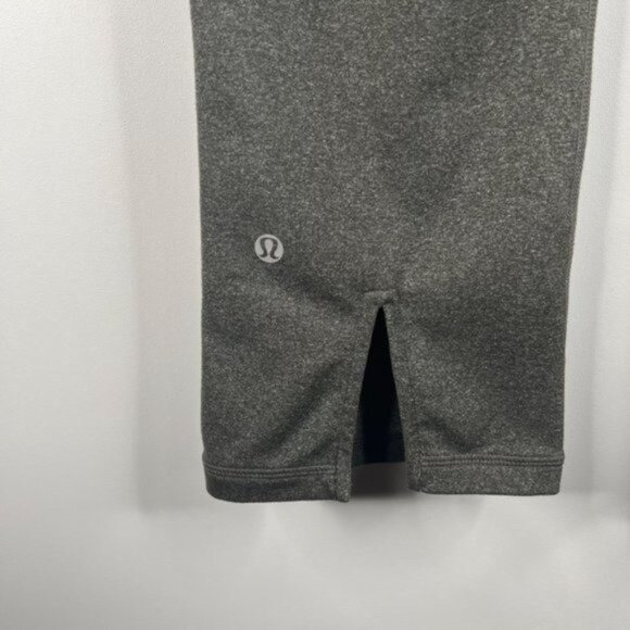 Lululemon Gather & Crow Crop Leggings Pants Size 6 Heathered Coal / Wee Stripe - Picture 6 of 6